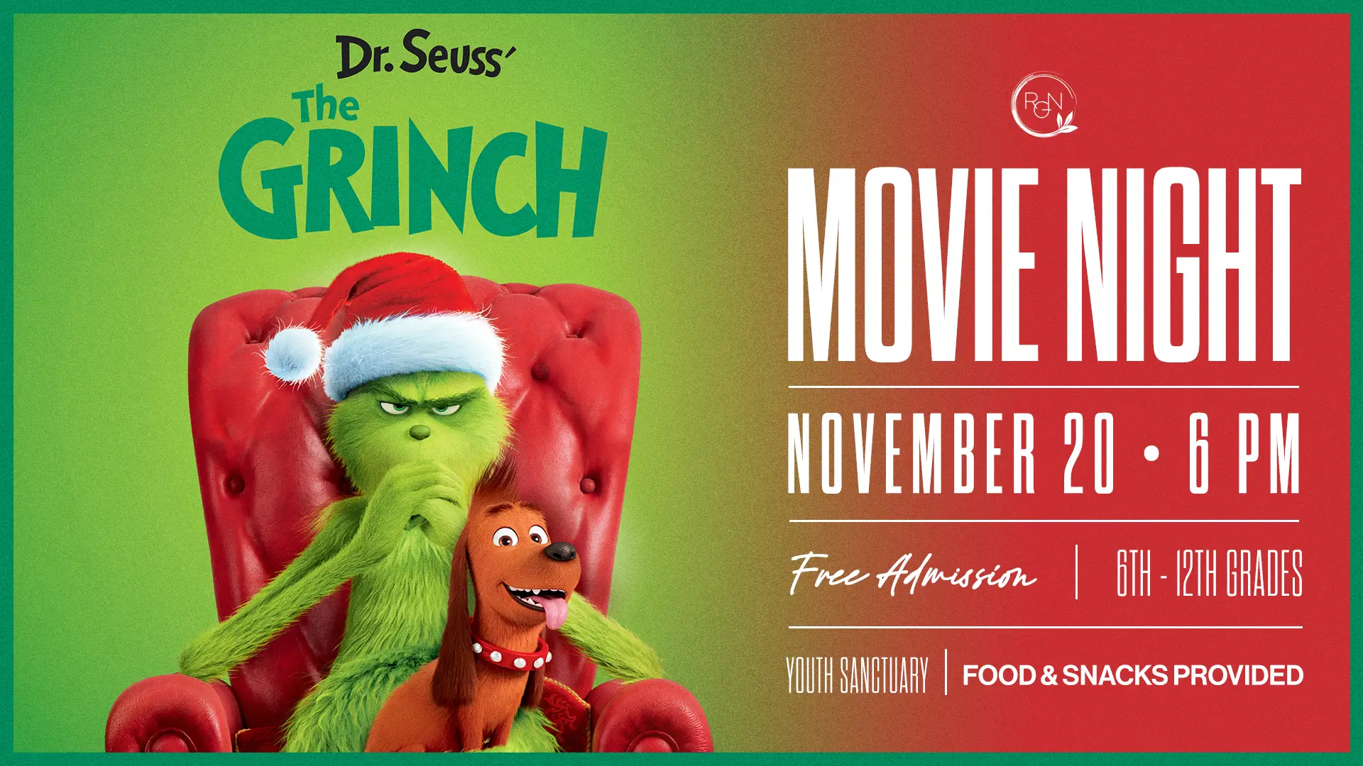 Youth Movie Night - Nov 20th - "The Grinch"